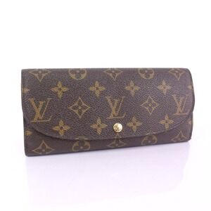 Louis Vuitton Portefeuille Wallet Louise Long Monogram Brown Snap Button